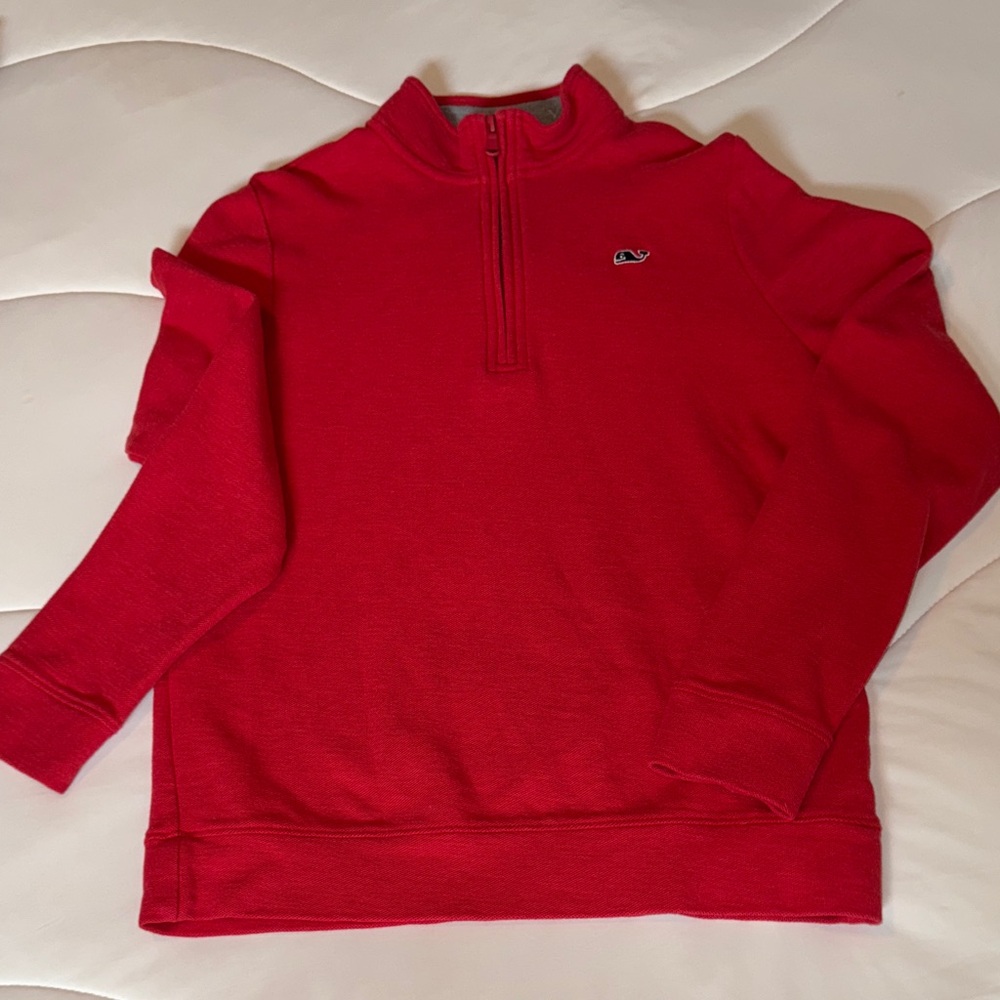 Vineyard Vines Boys Red quarter-Zip pullover